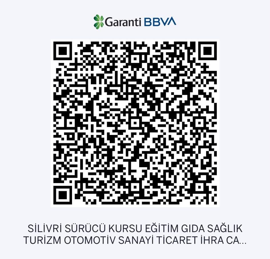 Silivri Sürücü Kursu IBAN QR Kodu